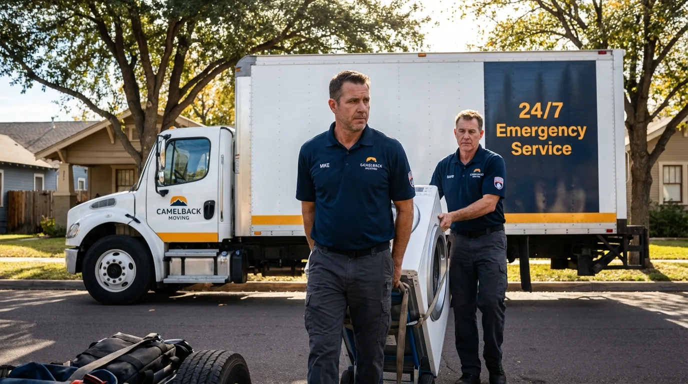 CamelBack Moving crew loading furniture in San Luis, CO